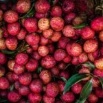 Bunch of fresh Lychee