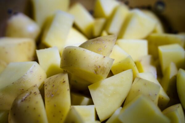 cutted potatoes